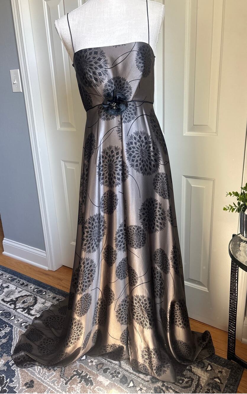 Vintage MARC BOUWER GLAMIT 100% Silk Maxi Dress Size 6